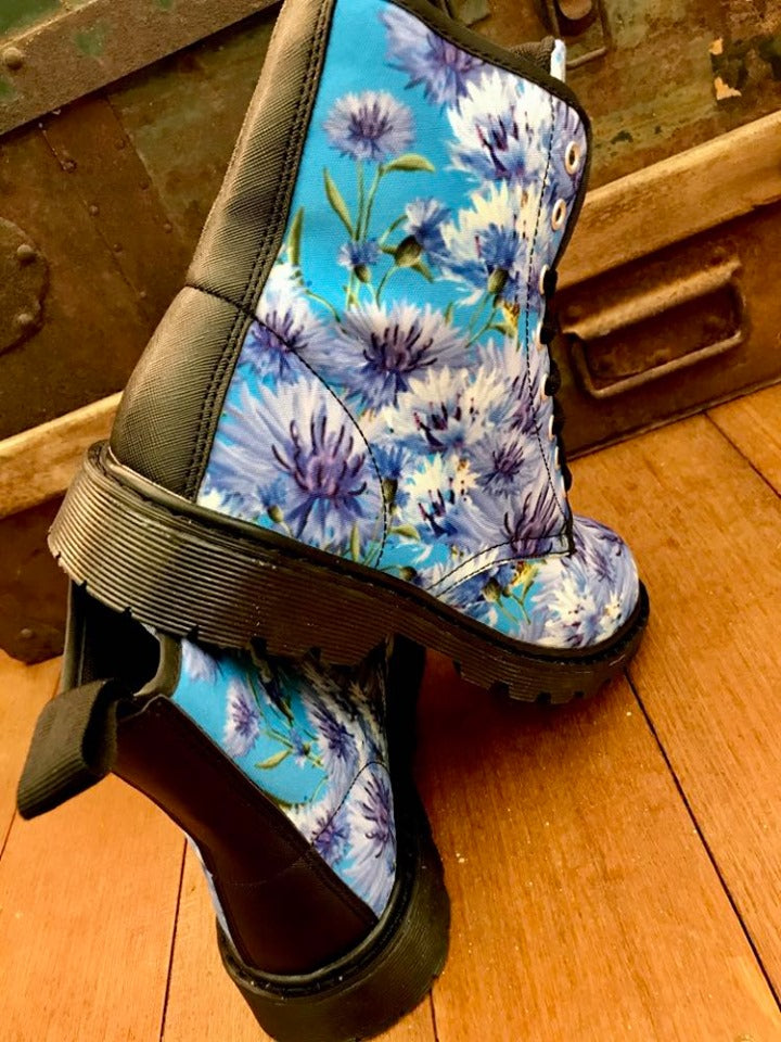 Cornflower - Canvas Boots - Little Goody New Shoes Australia