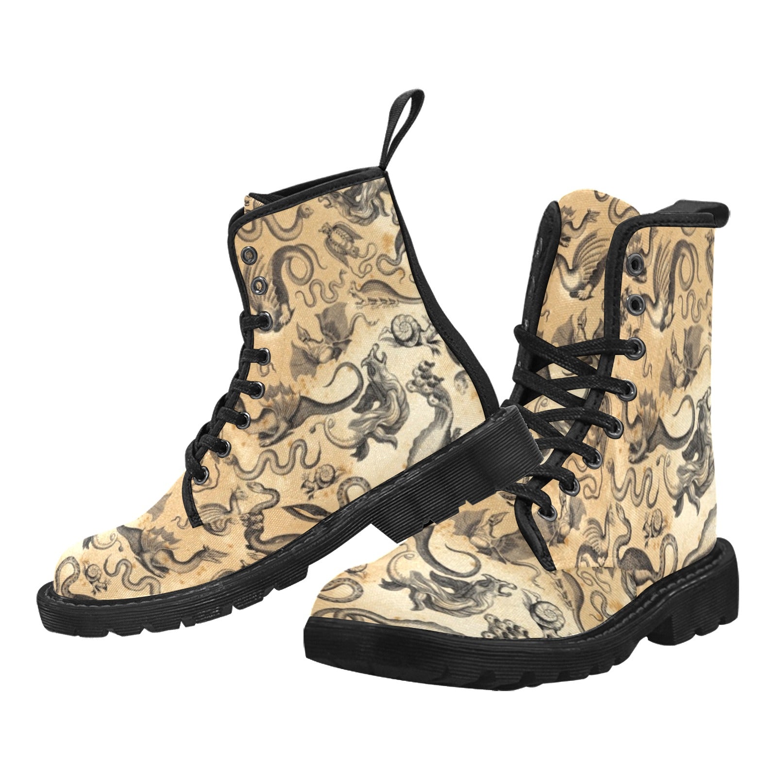 Vintage Mythology - Canvas Boots - Little Goody New Shoes Australia