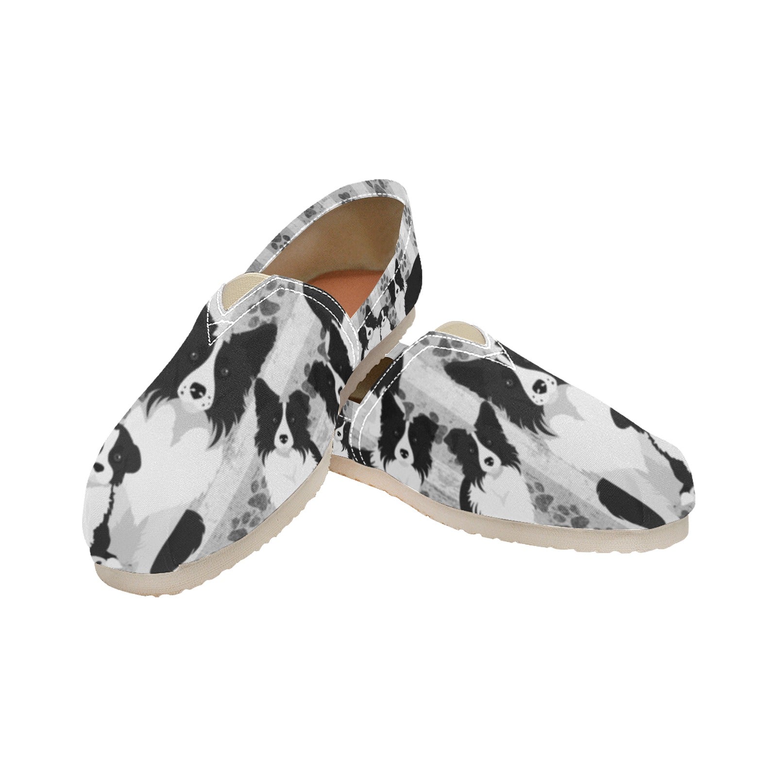 Border Collie - Casual Canvas Slip-on Shoes