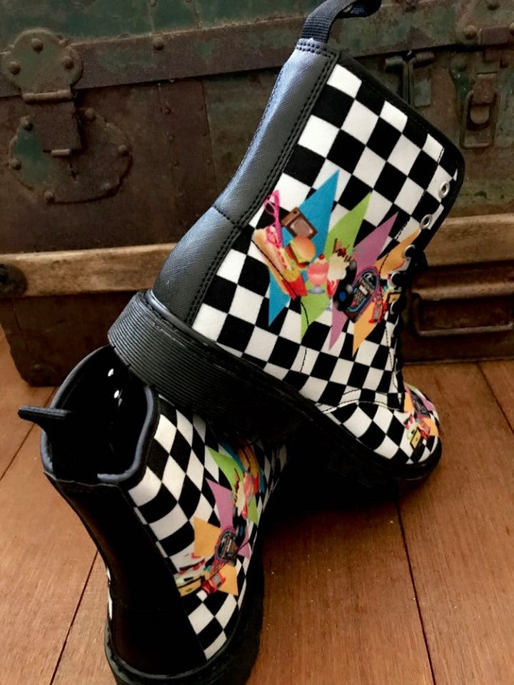 Diner - Canvas Boots - Little Goody New Shoes Australia