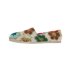 African Flowers Crochet - Casual Canvas Slip-on Shoes