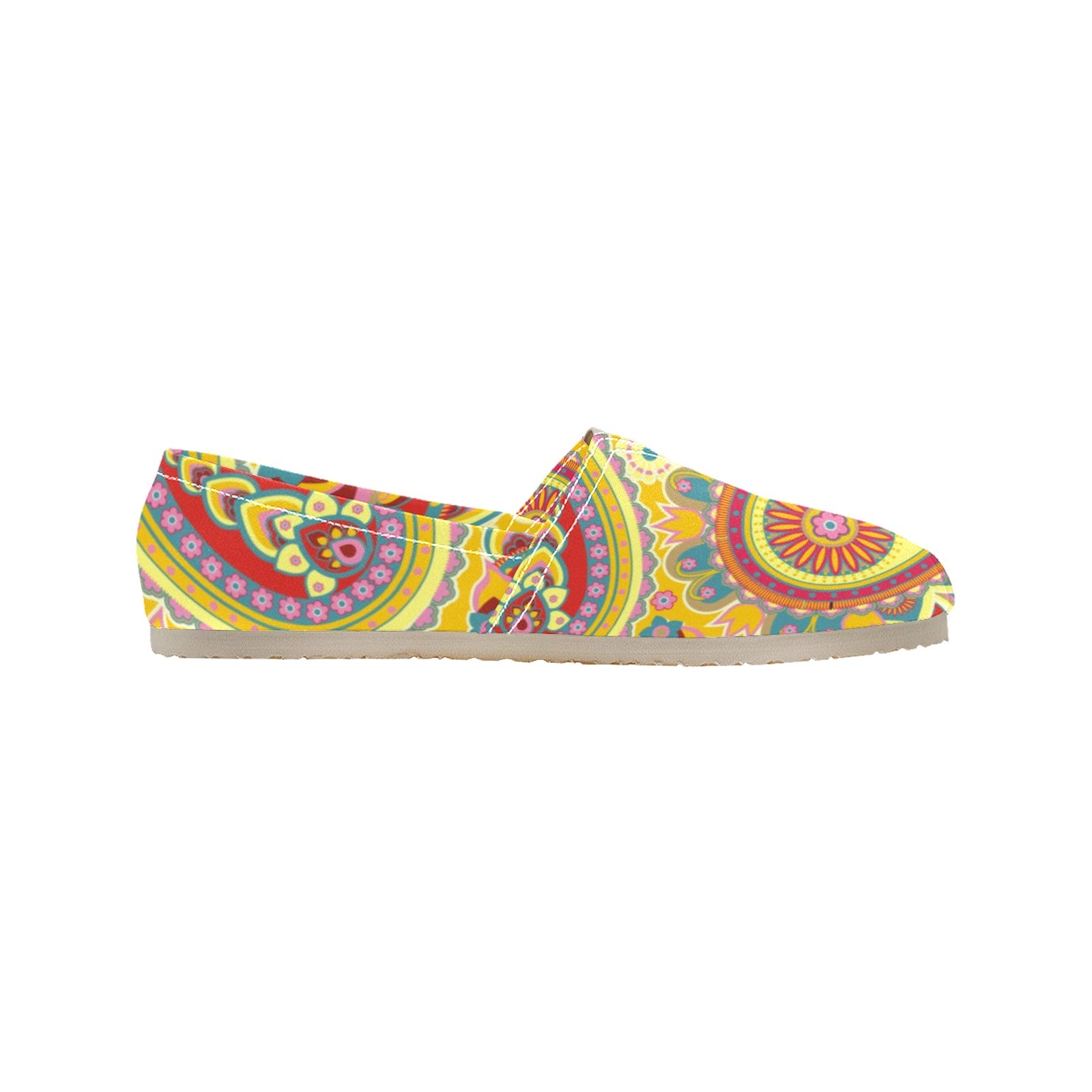 Yellow Paisley - Casual Canvas Slip-on Shoes