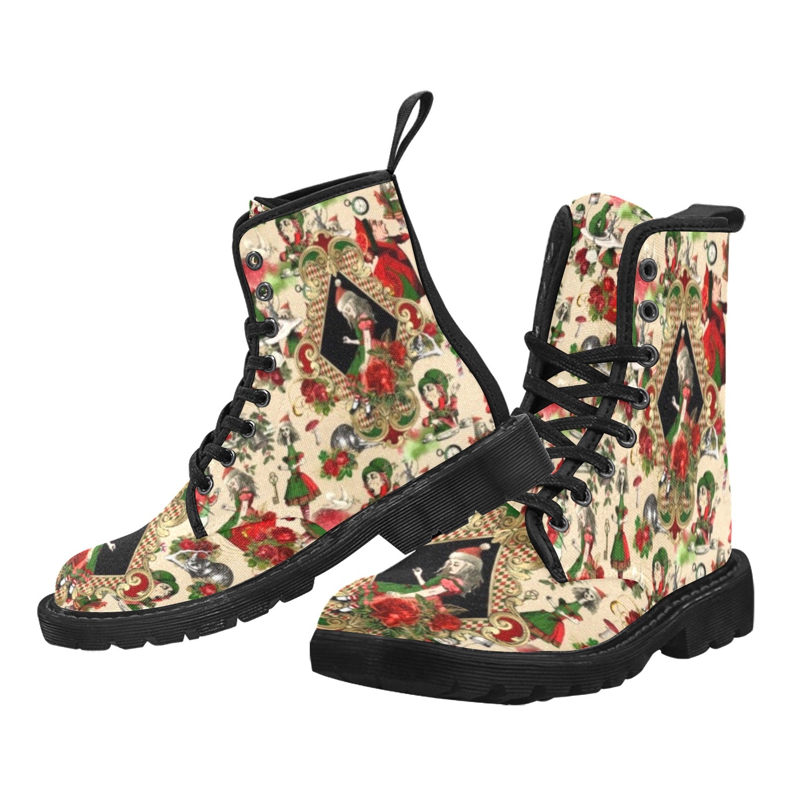 Xmas Alice - Canvas Boots - Little Goody New Shoes Australia