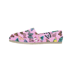 Butterfly Pink - Casual Canvas Slip-on Shoes