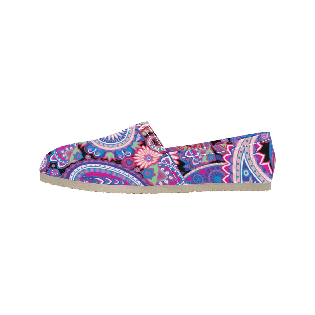 Purple Paisley - Casual Canvas Slip-on Shoes