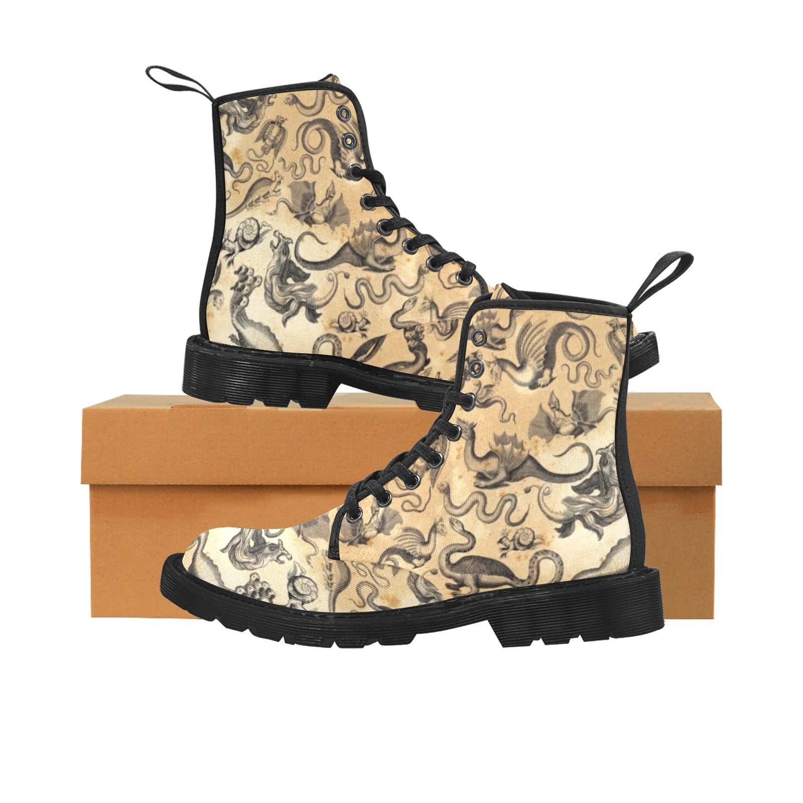 Vintage Mythology - Canvas Boots - Little Goody New Shoes Australia