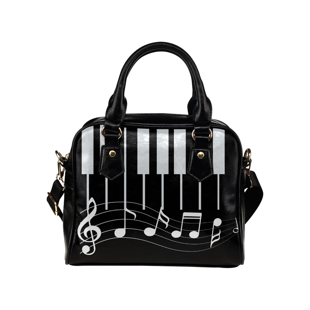 Music Notes Black - Shoulder Handbag - Little Goody New Shoes Australia