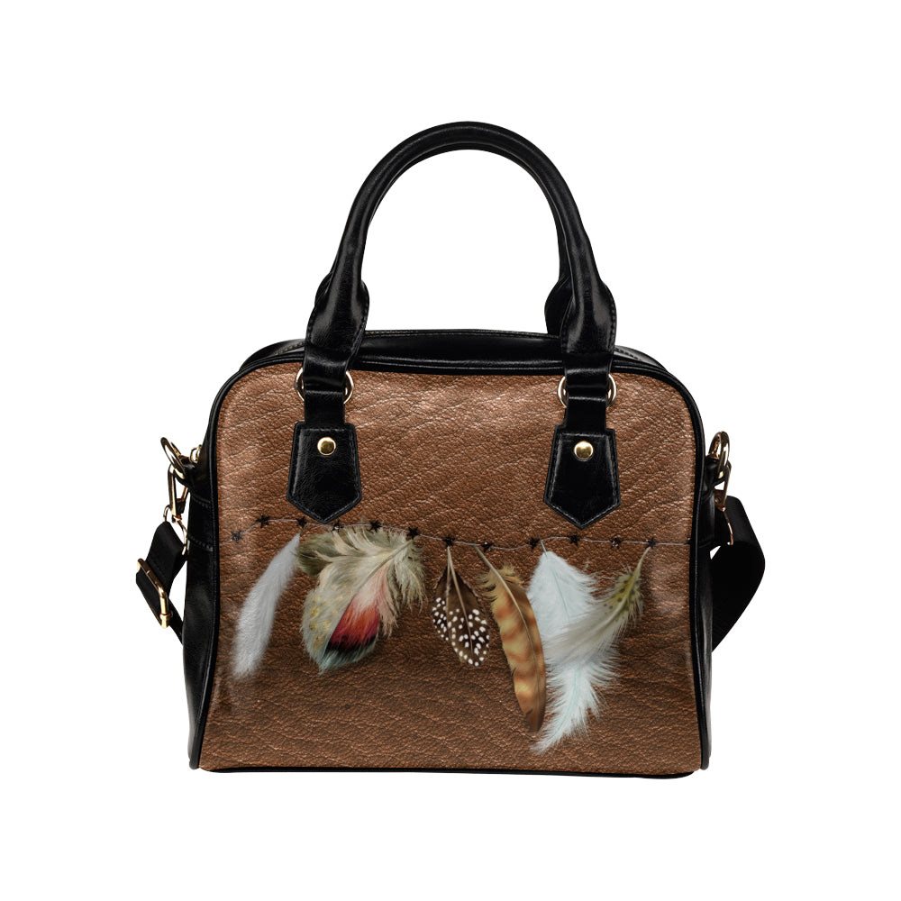 Feathers - Shoulder Handbag - Little Goody New Shoes Australia