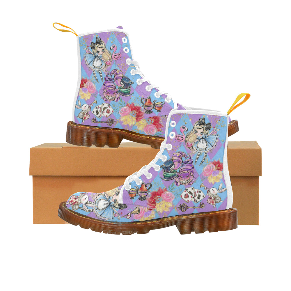 Wonderland - Canvas Boots - Little Goody New Shoes Australia