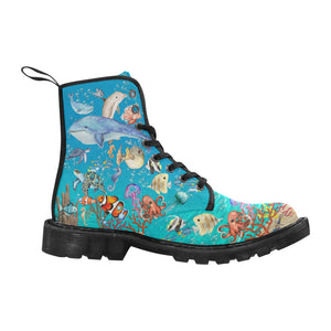 Underwater - Canvas Boots - Little Goody New Shoes Australia