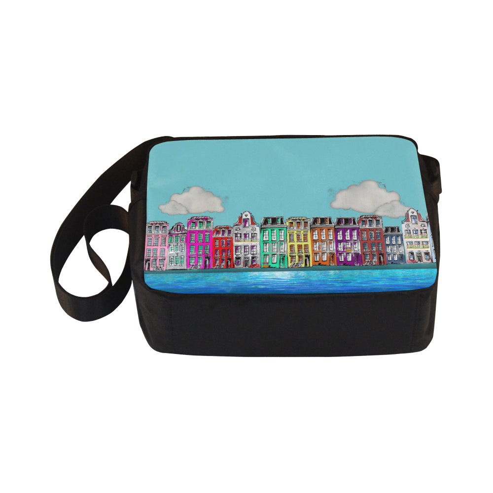 Canal Houses - One-Sided Crossbody Nylon Bags - Little Goody New Shoes Australia