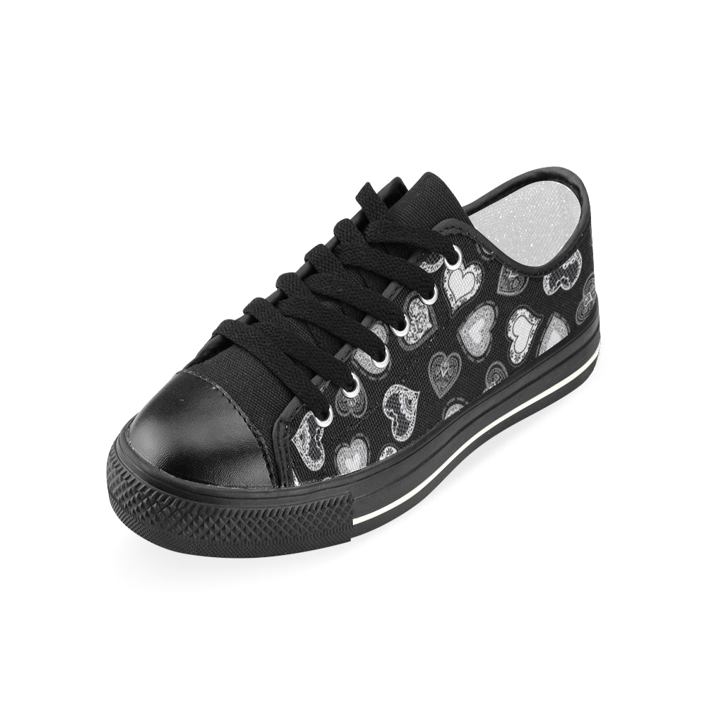 Lace Hearts - Low Top Shoes - Little Goody New Shoes Australia