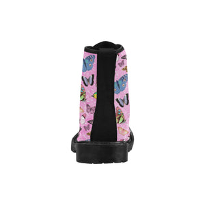 Butterfly Pink - Canvas Boots - Little Goody New Shoes Australia