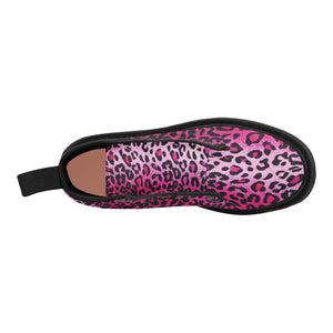 Leopard Pink - Canvas Boots - Little Goody New Shoes Australia