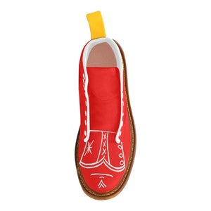 Dutch Clogs Red - Canvas Boots - Little Goody New Shoes Australia