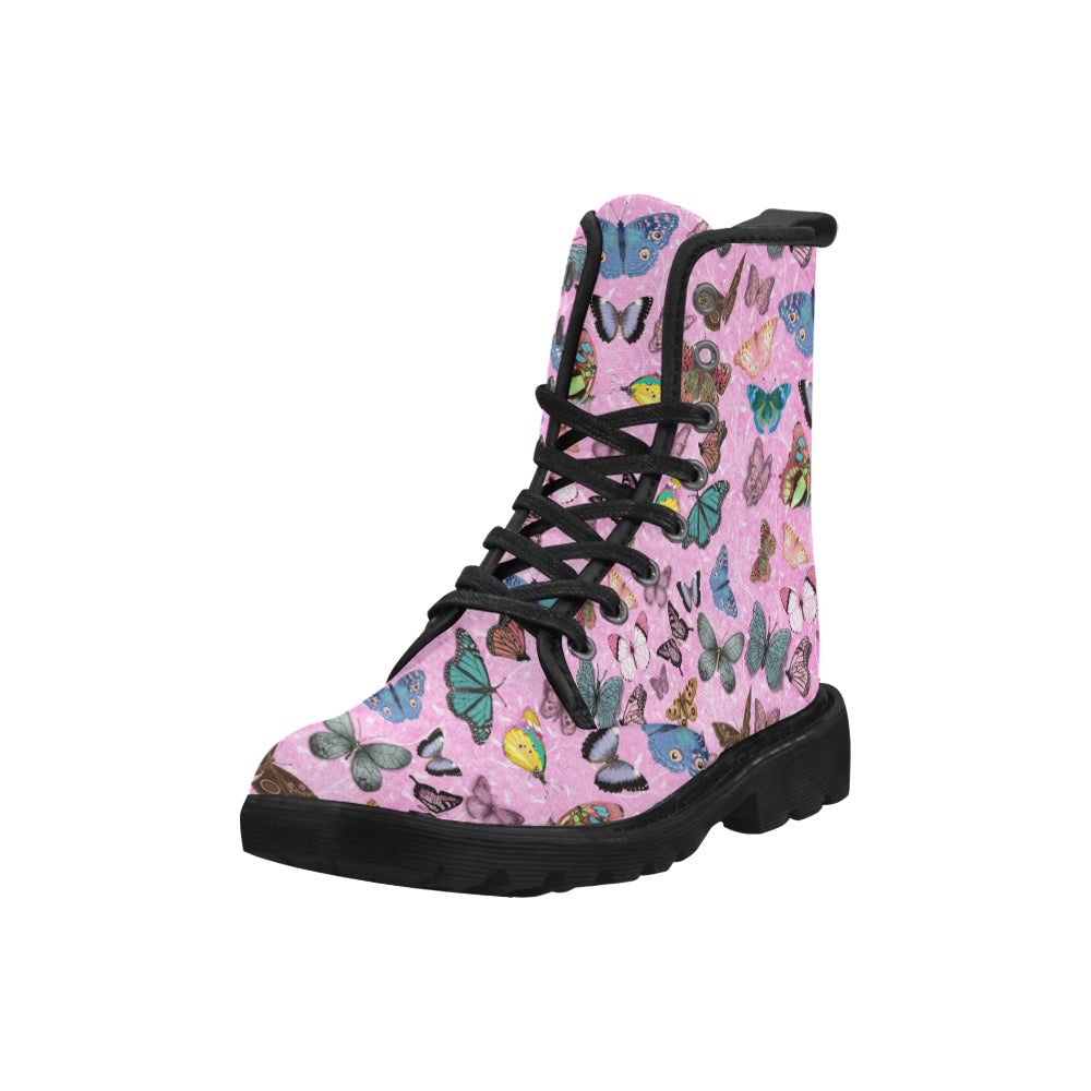 Butterfly Pink - Canvas Boots - Little Goody New Shoes Australia