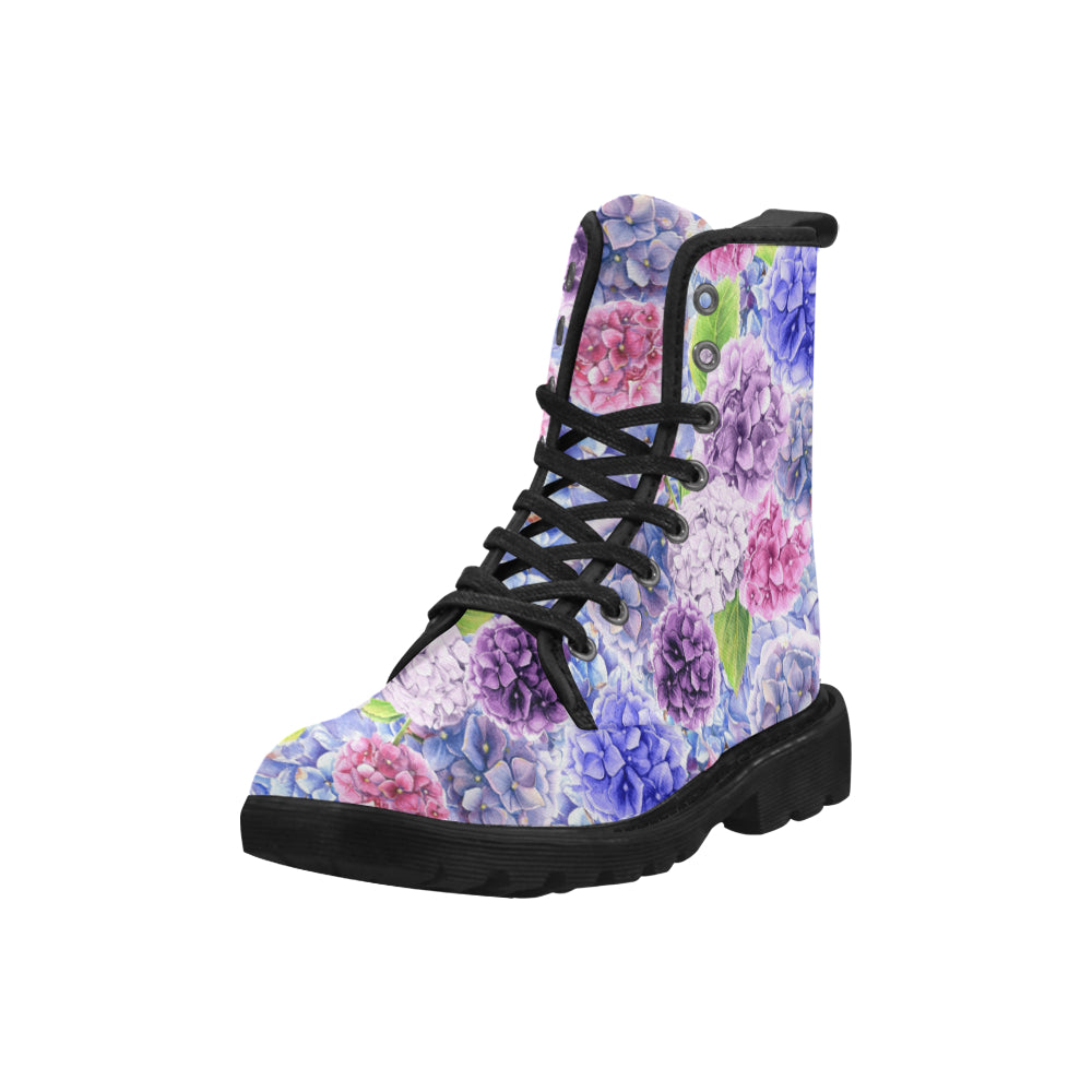 Hydrangeas - Canvas Boots - Little Goody New Shoes Australia