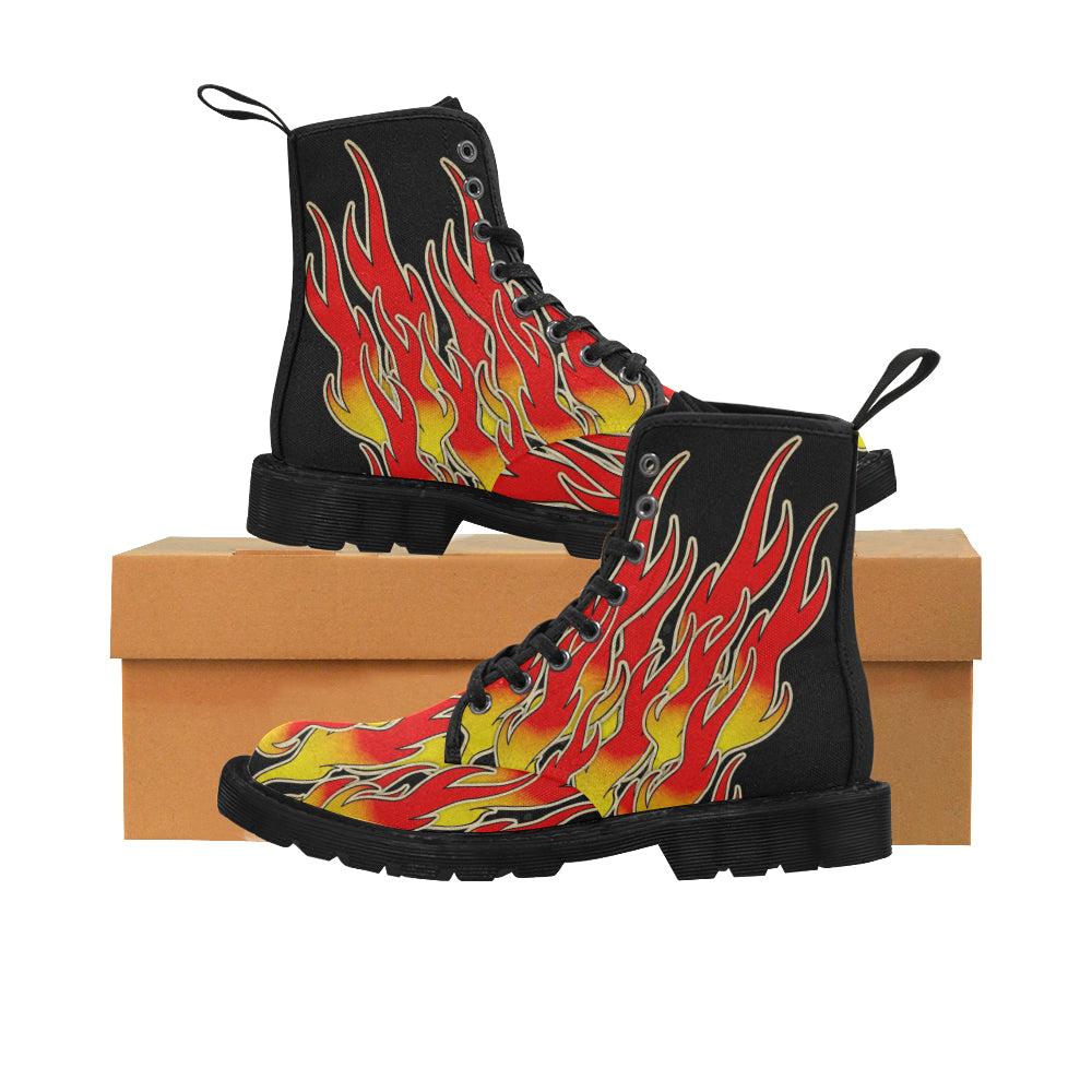 Flames - Canvas Boots - Little Goody New Shoes Australia