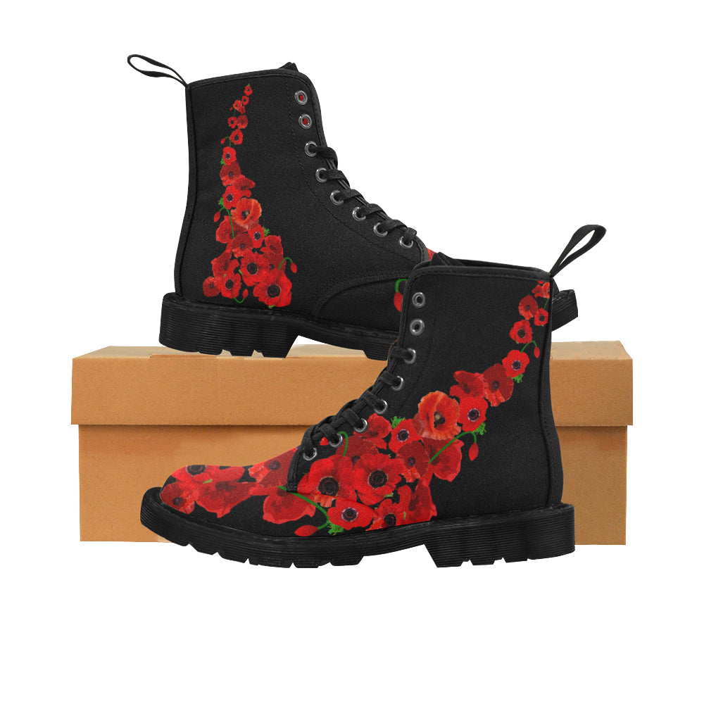 Poppies - Canvas Boots - Little Goody New Shoes Australia