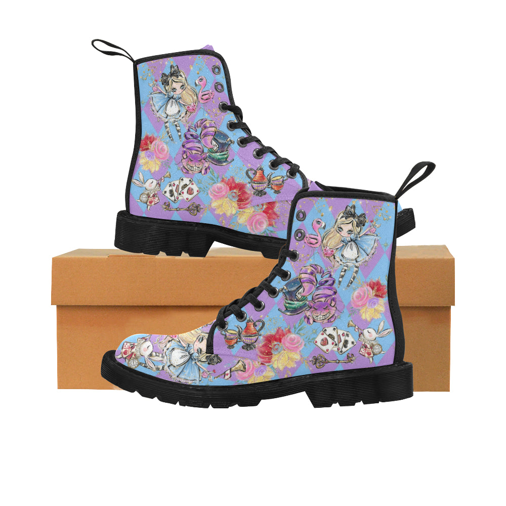Wonderland - Canvas Boots - Little Goody New Shoes Australia
