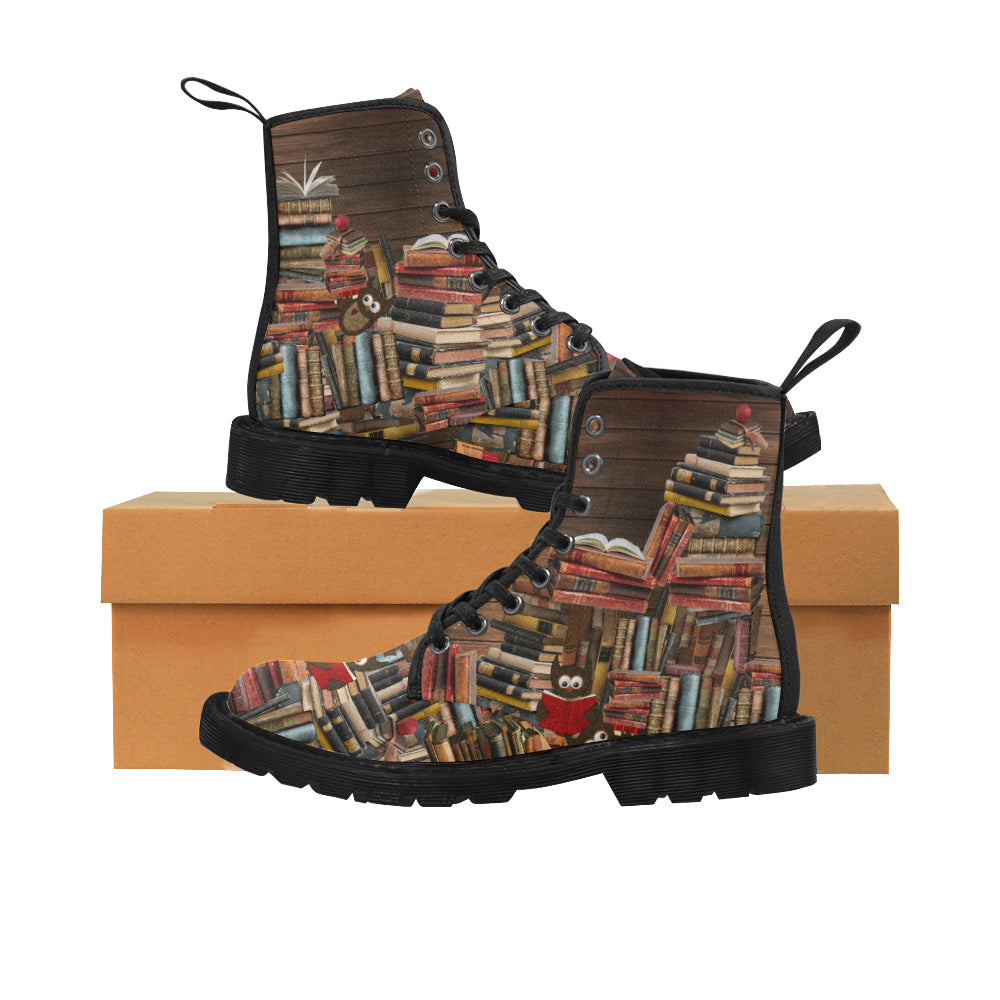 Owl - Canvas Boots - Little Goody New Shoes Australia