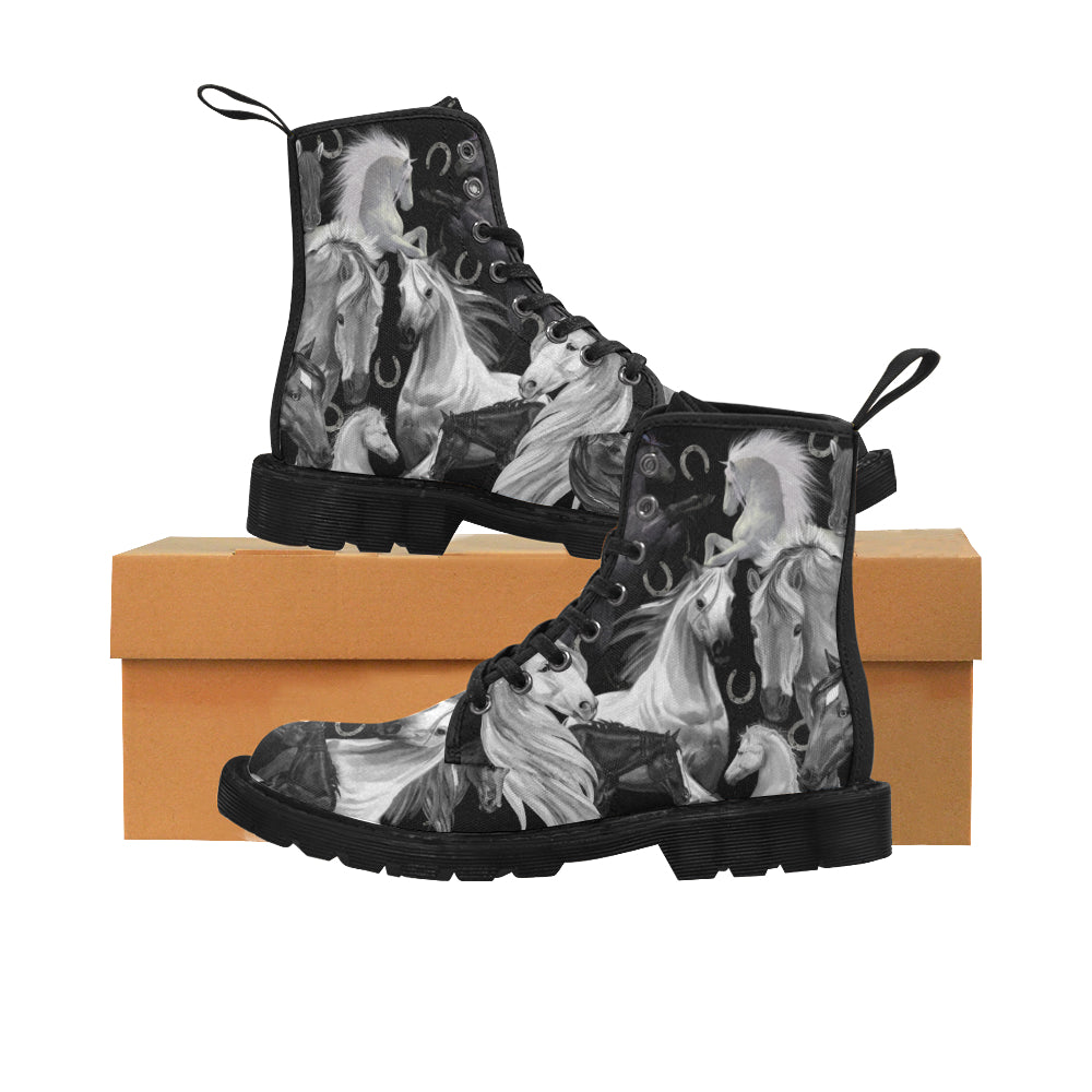 Horses - Canvas Boots - Little Goody New Shoes Australia