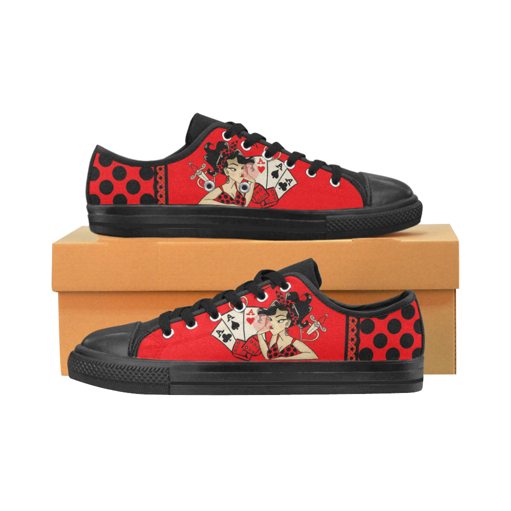 Rockabilly Red - Low Tops - Little Goody New Shoes Australia