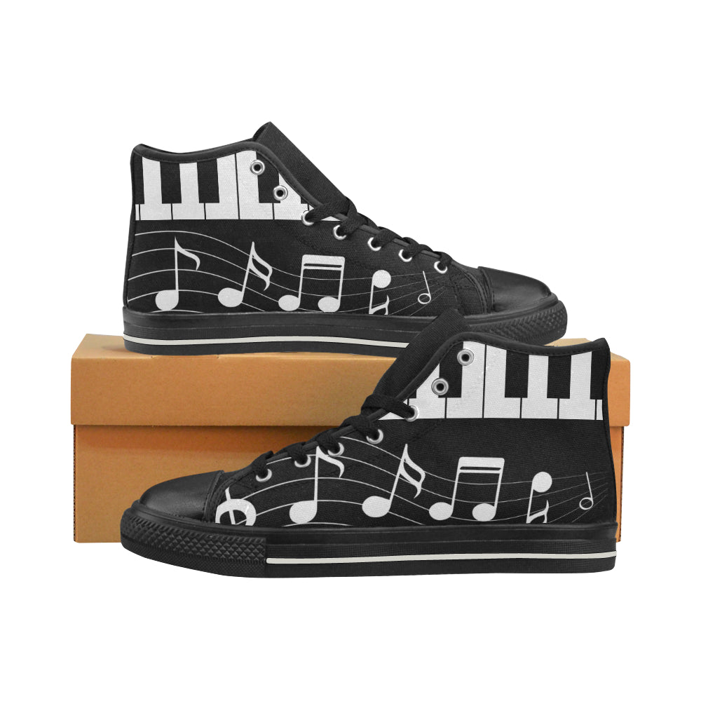 Music Notes - High Top Shoes - Little Goody New Shoes Australia