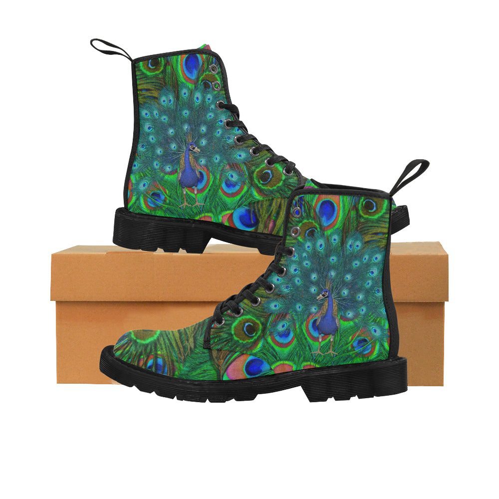 Peacock - Canvas Boots - Little Goody New Shoes Australia