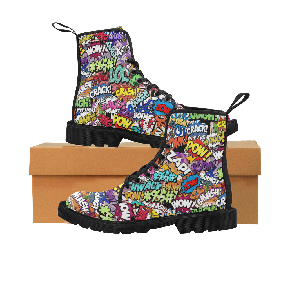Comic - Canvas Boots - Little Goody New Shoes Australia