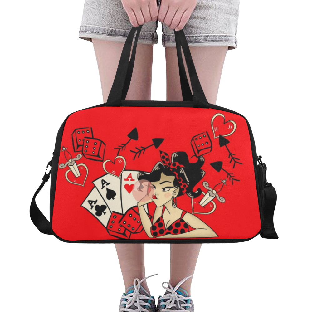 Rockabilly Red - Travel Bag - Little Goody New Shoes Australia