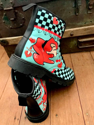 Smokin' Redhead - Canvas Boots - Little Goody New Shoes Australia